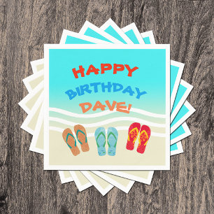 Aangepaste Happy Birthday Beach Servet