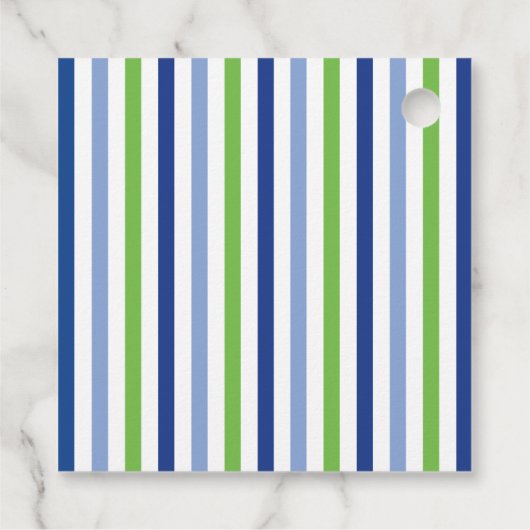 Aangepaste Happy Birthday Blauw Groen Cadeau Label (Achterkant)