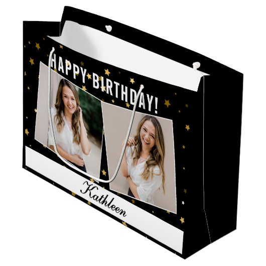Aangepaste Happy Birthday cadeautas voor haar (Voorkant Gekanteld)