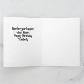 Aangepaste Happy Birthday Cake Bag Gift Party Kaart (Binnen)