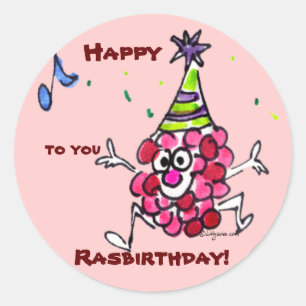 Aangepaste Happy Birthday Cartoon Labels Stickers