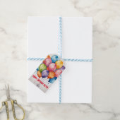 Aangepaste Happy Birthday Gift Label – Rainbow Bal Cadeaulabel (Met Touw)
