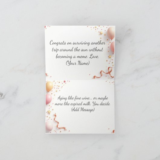 Aangepaste Happy Birthday Kaart Gepersonaliseerde  (Binnen)