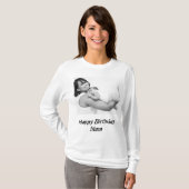 Aangepaste Happy Birthday Mum Foto T-shirt (Voorkant volledig)