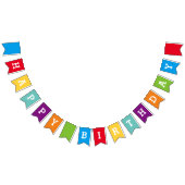 Aangepaste Happy Birthday Party Bunting Banner Vla (Alle)