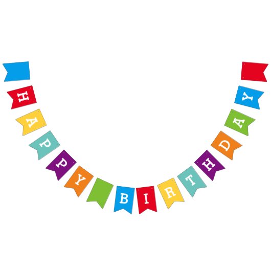 Aangepaste Happy Birthday Party Bunting Banner Vla (Alle)