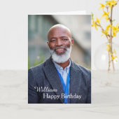 Aangepaste Happy Birthday Photo Card Kaart (Gele Bloem)