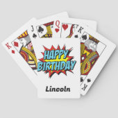 Aangepaste Happy Birthday Pokerkaarten (Achterkant)