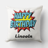 Aangepaste Happy Birthday Sierkussen (Voorkant)
