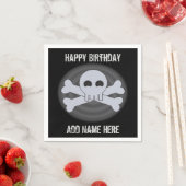 Aangepaste Happy Birthday Skull servetten (Insitu)