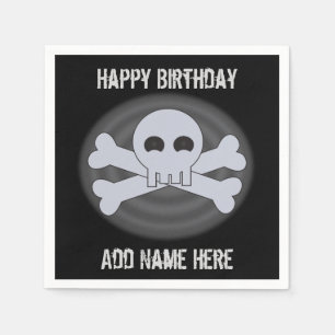 Aangepaste Happy Birthday Skull servetten