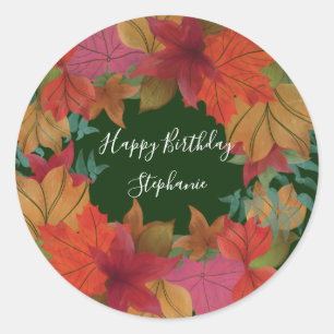 Aangepaste Happy Birthday-sticker Ronde Sticker