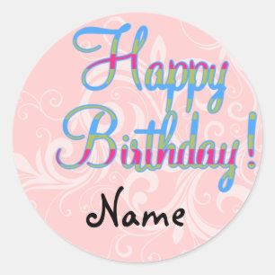 Aangepaste Happy Birthday Stickers