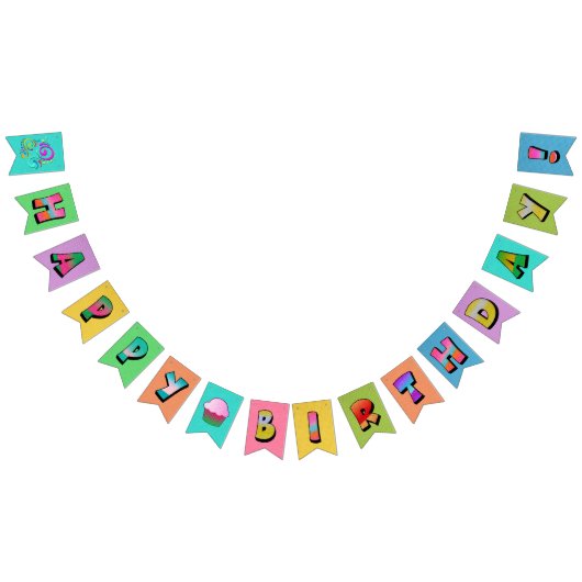 Aangepaste Happy Birthday Vlaggetjes (Alle)