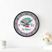 Aangepaste Happy Camper Grote Klok (Huis)