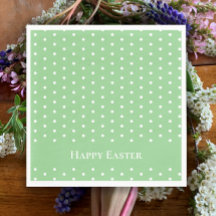 Aangepaste Happy Easter Mint Groen & Wit Polka Dot