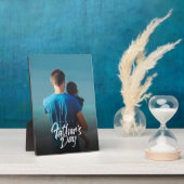 Aangepaste Happy First Vaderdag-fotokaart Fotoplaat (Zijkant)