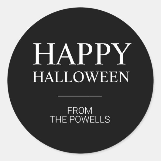 AANGEPASTE HAPPY HALLOWEEN LABEL STICKERS | CLASSI (Voorkant)