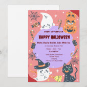 Aangepaste Happy Halloween Party Classic Kaart (Voorkant / Achterkant)