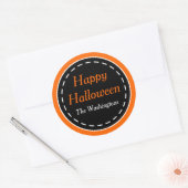 Aangepaste Happy Halloween-Stickers Ronde Sticker (Envelop)