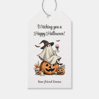Aangepaste Happy Halloween Witch Favoriet Cadeaulabel