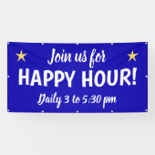 Aangepaste Happy Hour-banner Spandoek (Horizontaal)