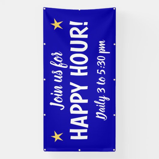 Aangepaste Happy Hour-banner Spandoek (Verticaal)