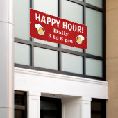 Aangepaste Happy Hour-banner Spandoek (Buitenkant Gebouw)