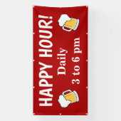 Aangepaste Happy Hour-banner Spandoek (Verticaal)