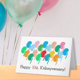 Aangepaste Happy Kidneyversary & Nog Veel Meer Vou Kaart