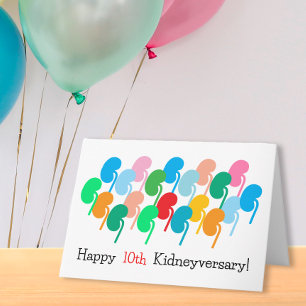 Aangepaste Happy Kidneyversary & Nog Veel Meer Vou Kaart