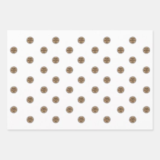 Aangepaste HAPPY MOEDERDAG Scalloped Edge Gift Inpakpapier Vel (Voorkant 2)