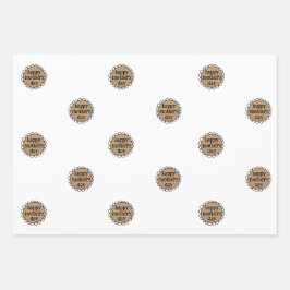 Aangepaste HAPPY MOEDERDAG Scalloped Edge Gift Inpakpapier Vel