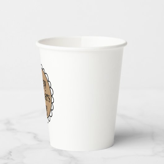 Aangepaste HAPPY MOEDERDAG Scalloped Edge Papieren Bekers (Links)