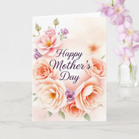 Aangepaste Happy Mother's Day kaart – Persoonlijk  (Orchidee)