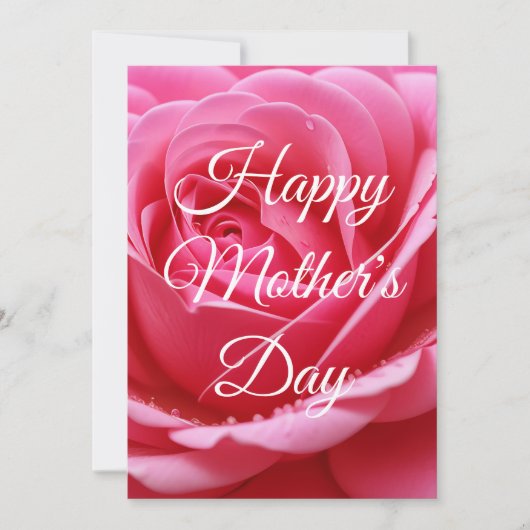 Aangepaste Happy Mothers Day Roos Flower Kaart (Voorkant)