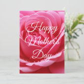 Aangepaste Happy Mothers Day Roos Flower Kaart (Staand voorkant)