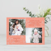 Aangepaste Happy New Year Holiday Fotogroet Feestdagenkaart (Staand voorkant)