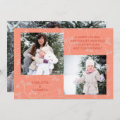 Aangepaste Happy New Year Holiday Fotogroet Feestdagenkaart (Voorkant / Achterkant)