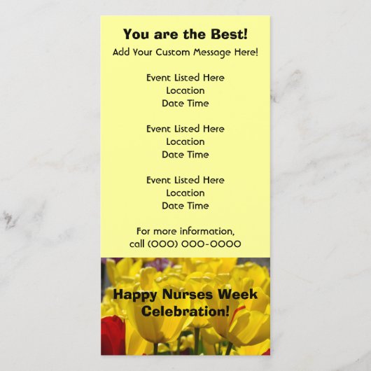 Aangepaste Happy Nurses Week-vieringskaart (Voorkant)