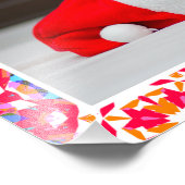 Aangepaste Happy Red Bright Green Christmas Keepsa Foto Afdruk (Hoek)