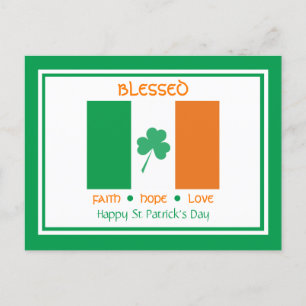 Aangepaste HAPPY ST PATRICK DAG Christelijk gebles Feestdagenkaart