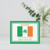 Aangepaste HAPPY ST PATRICK DAG Christelijk gebles Feestdagenkaart (Staand voorkant)