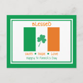 Aangepaste HAPPY ST PATRICK DAG Christelijk gebles Feestdagenkaart (Voorkant)
