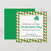 Aangepaste HAPPY ST PATRICK DAG Feestdagenkaart (Voorkant / Achterkant)