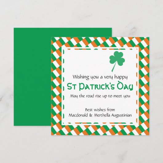 Aangepaste HAPPY ST PATRICK DAG Feestdagenkaart (Voorkant / Achterkant)