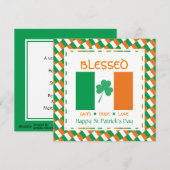 Aangepaste HAPPY ST PATRICK DAG Shamrock Blessed Feestdagenkaart (Voorkant / Achterkant)