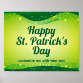 Aangepaste Happy St. Patrick's Day Schattigee Groe Poster (Voorkant)