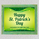 Aangepaste Happy St. Patrick's Day Schattigee Groe Poster