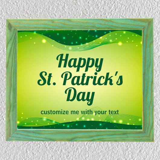 Aangepaste Happy St. Patrick's Day Schattigee Groe Poster